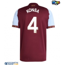 Moški Nogometni dresi Aston Villa Ezri Konsa #4 Domači 2025-26 Kratek Rokav